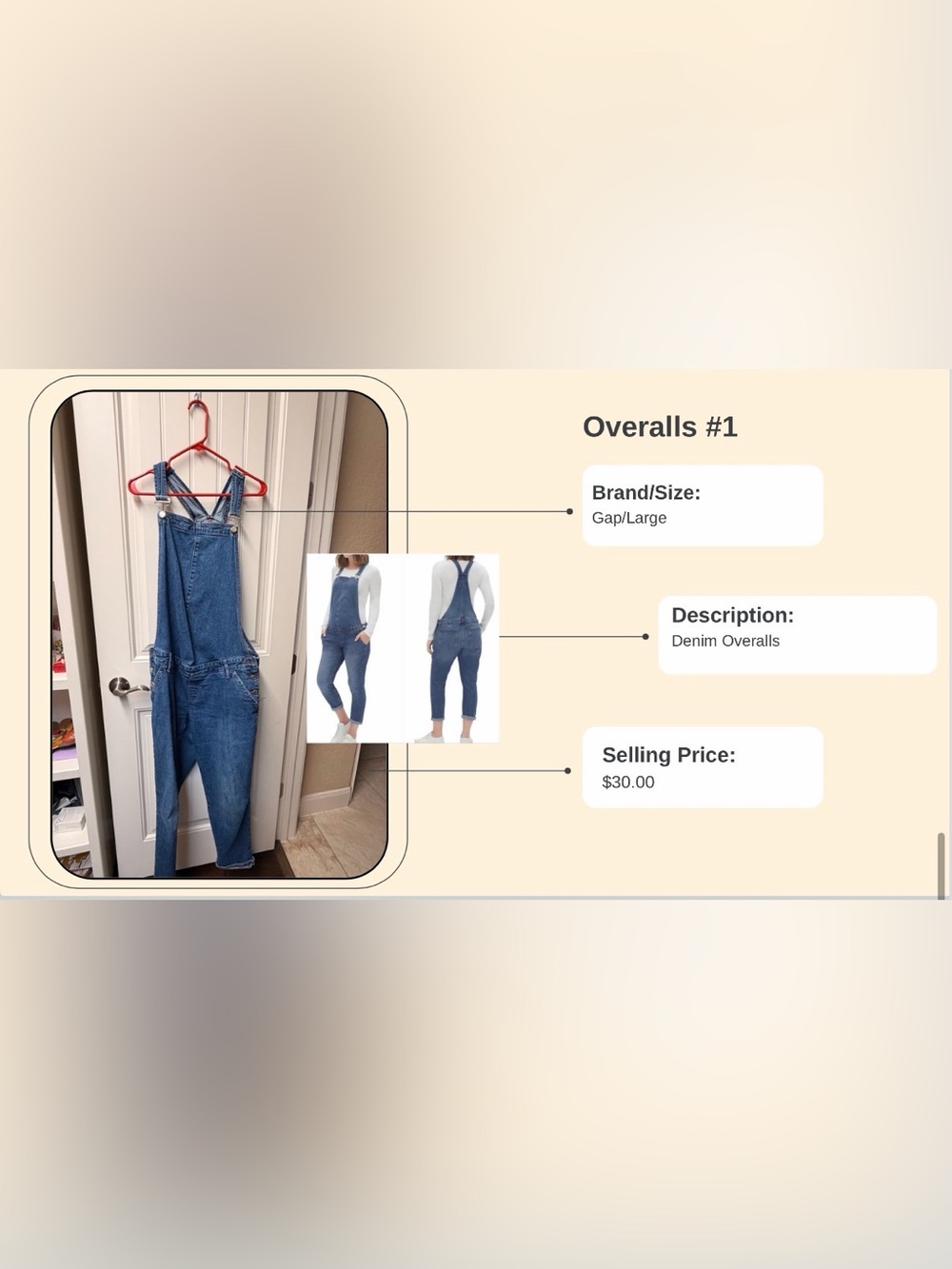 GAP Women's Medium Blue Denim Overalls